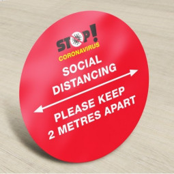 Social Distancing Floor Sign Stickers Printing